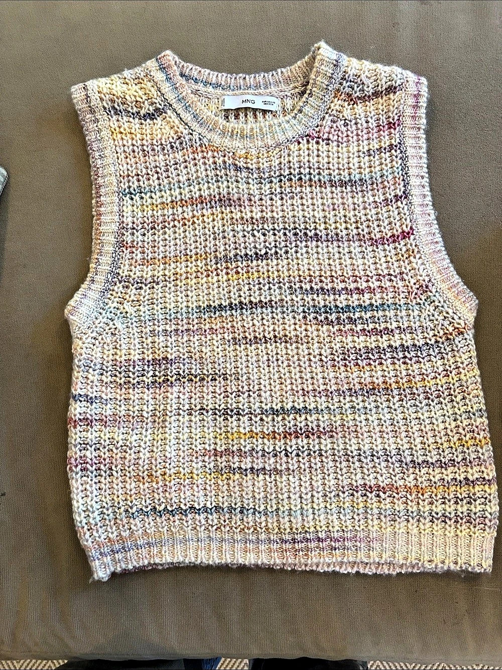 MNG Multicolor Striped Sweater Vest Size XS Like New